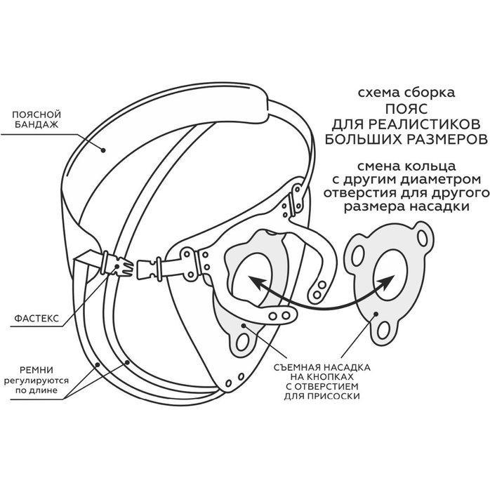 Пояс Hard Brutal для больших насадок. Фотография 6.