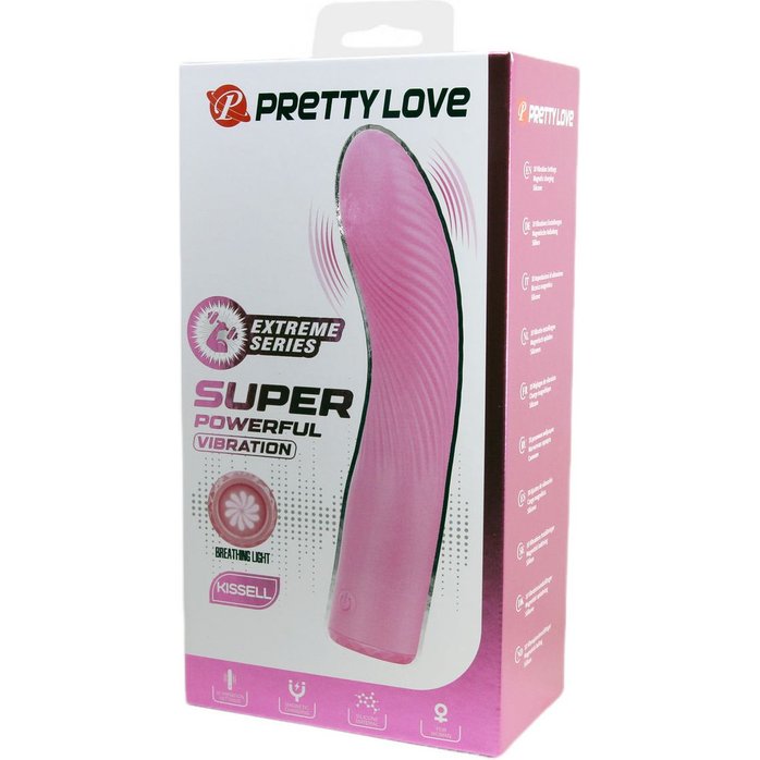 Розовый изогнутый вибромассажёр Kissell - 16,1 см - Pretty Love. Фотография 11.
