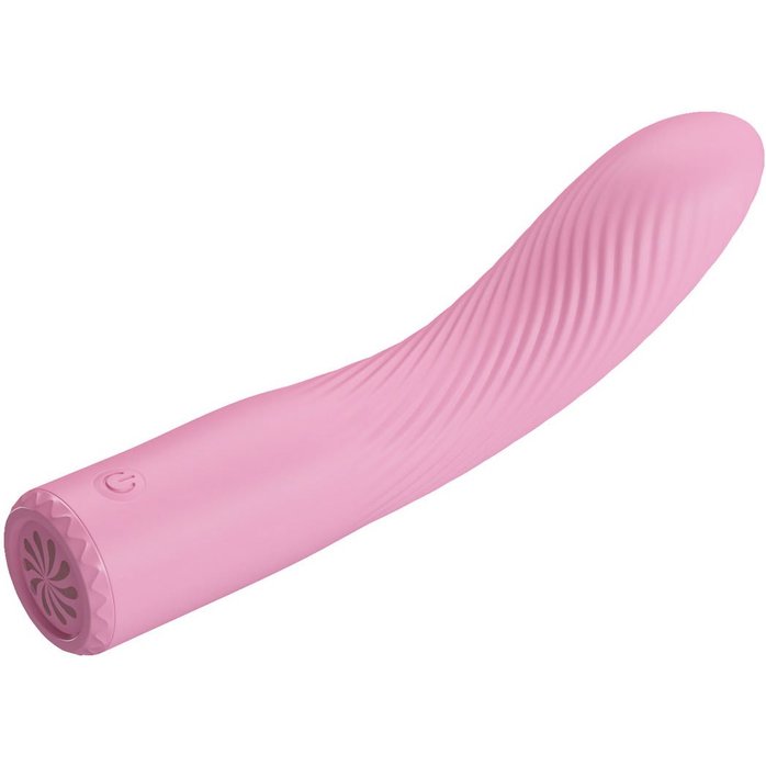 Розовый изогнутый вибромассажёр Kissell - 16,1 см - Pretty Love. Фотография 6.
