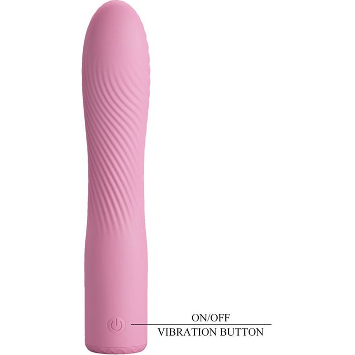 Розовый изогнутый вибромассажёр Kissell - 16,1 см - Pretty Love. Фотография 9.