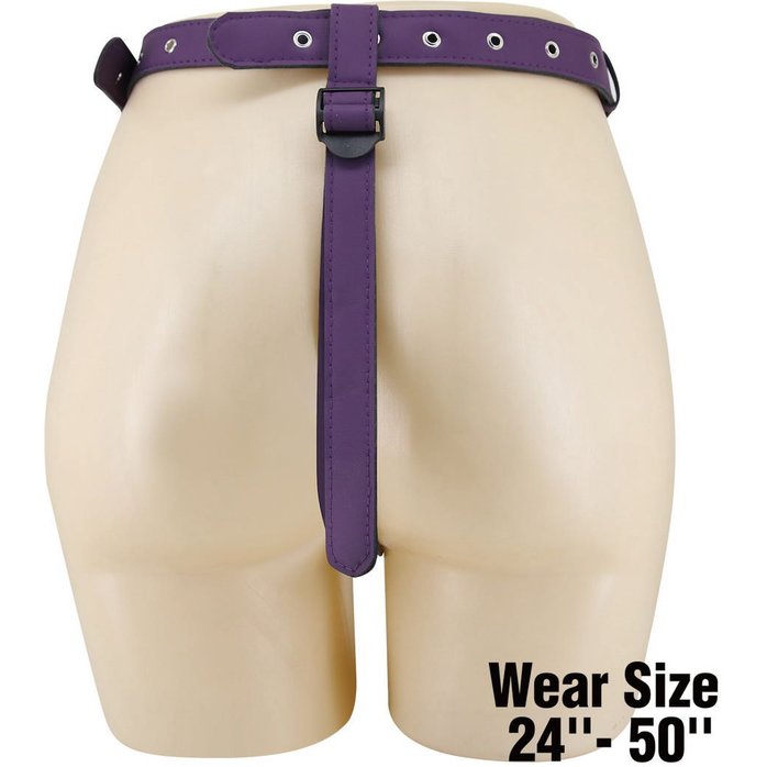 Фиолетовые трусики харнесс с платформой Caludio III - Pretty Love. Фотография 5.