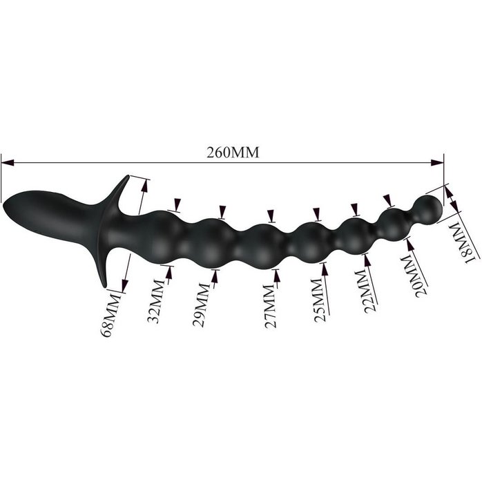 Черная анальная ёлочка с мощной вибрацией Rigdon - 26 см - Pretty Love. Фотография 6.