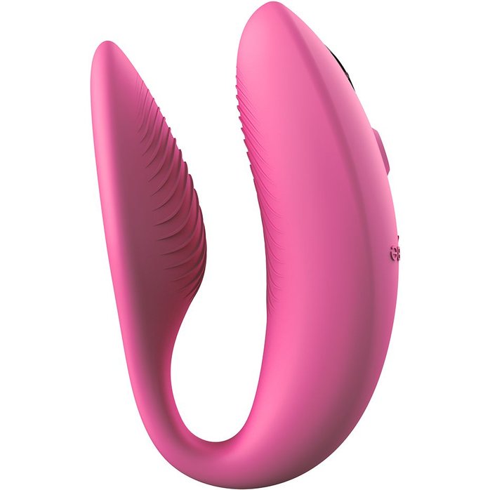 Розовый U-образный вибратор для пар We-Vibe Sync 2. Фотография 4.