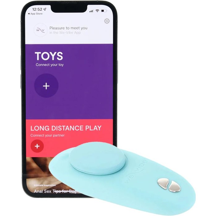 Аквамариновый вибратор We-Vibe Moxie. Фотография 4.