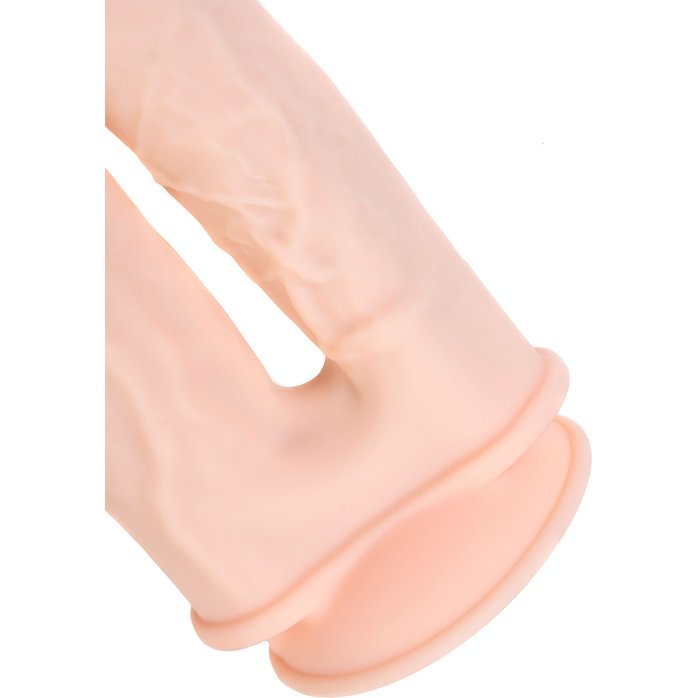 Телесный анально-вагинальный вибратор RealStick Silicone Jason M - 18 см - RealStick Silicone. Фотография 13.