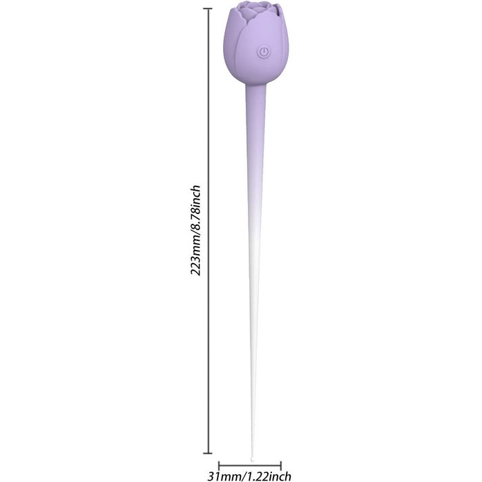 Сиреневый вибростимулятор в форме розы Youvic. Фотография 3.