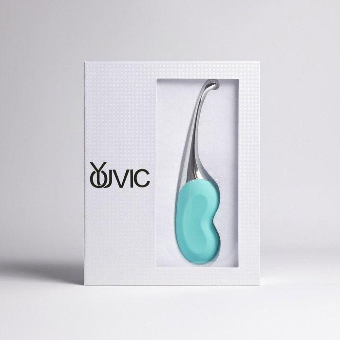 Бирюзовый клиторальный вибростимулятор Youvic. Фотография 2.