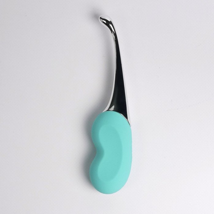 Бирюзовый клиторальный вибростимулятор Youvic. Фотография 5.