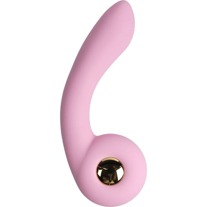 Розовый вибростимулятор точки G с нагревом Bendable Heating G-Spot Vibrator