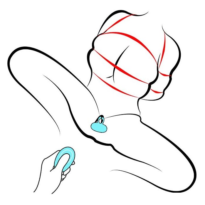 Бирюзовый многофункциональный стимулятор. Фотография 7.