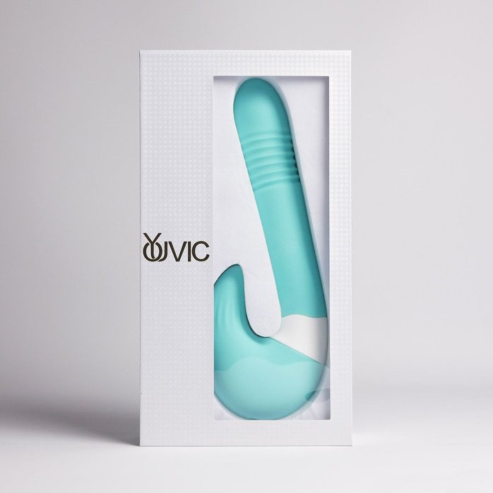 Бирюзовый вибростимулятор зоны G 2-в-1. Фотография 2.