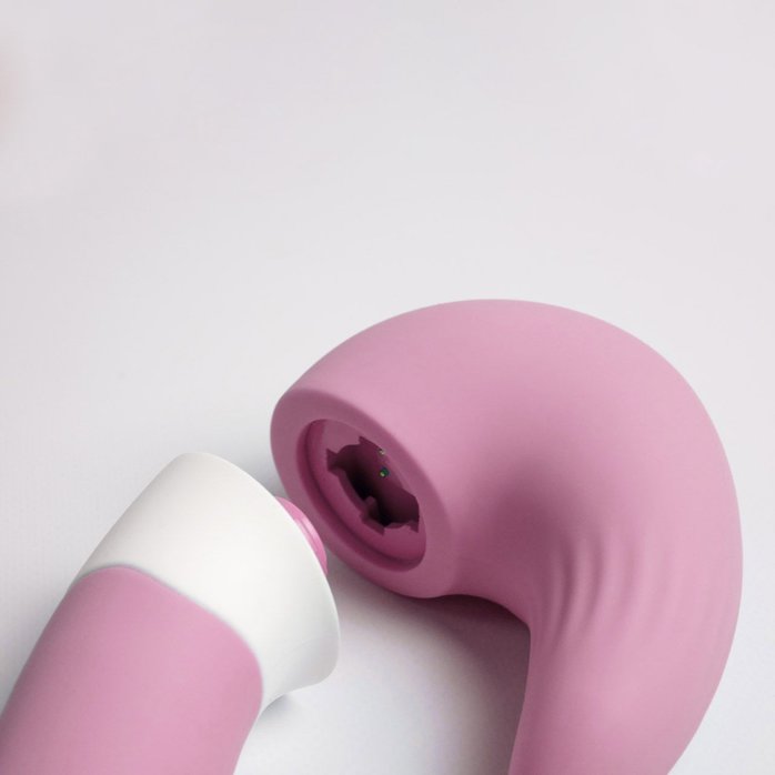 Розовый вибростимулятор зоны G 2-в-1. Фотография 4.