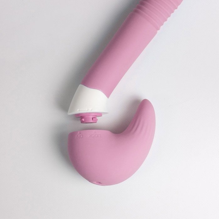 Розовый вибростимулятор зоны G 2-в-1. Фотография 5.