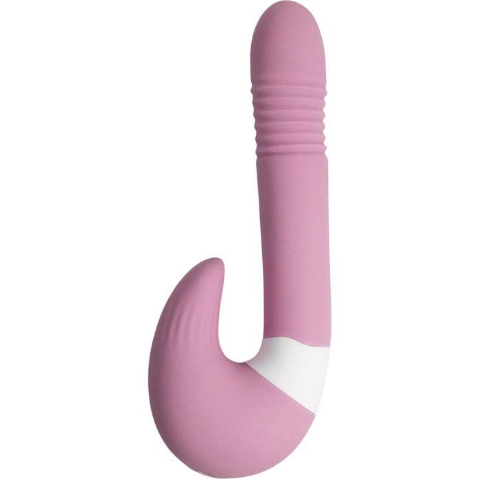 Розовый вибростимулятор зоны G 2-в-1