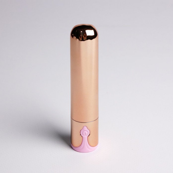 Золотистая перезаряжаемая вибропуля - 9,5 см. Фотография 3.