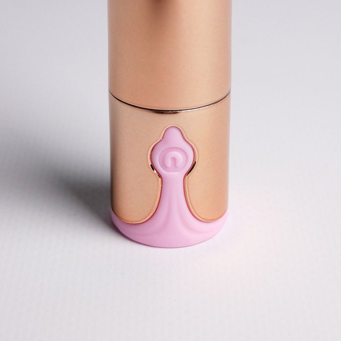 Золотистая перезаряжаемая вибропуля - 9,5 см. Фотография 4.