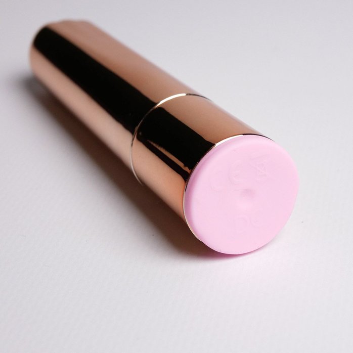 Золотистая перезаряжаемая вибропуля - 9,5 см. Фотография 5.