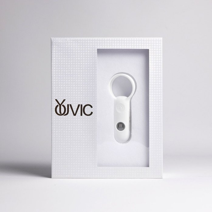 Белое эрекционное виброкольцо с пультом ДУ. Фотография 4.