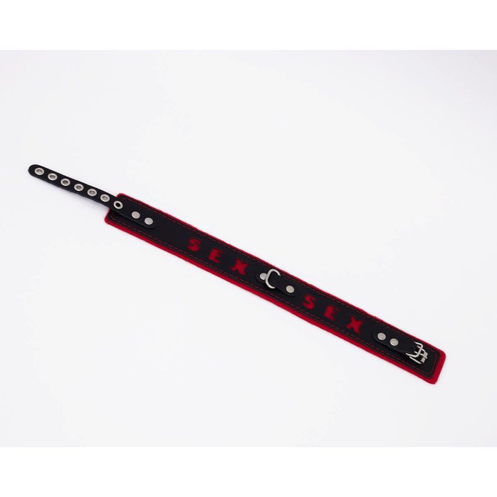 Черно-красный ошейник Sex. Фотография 2.