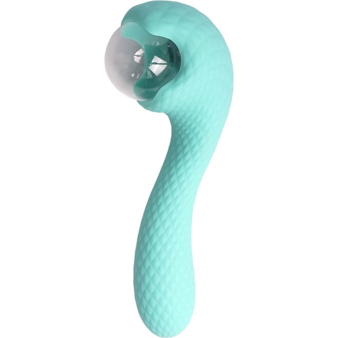 Бирюзовый вибромассажёр с деликатными токами