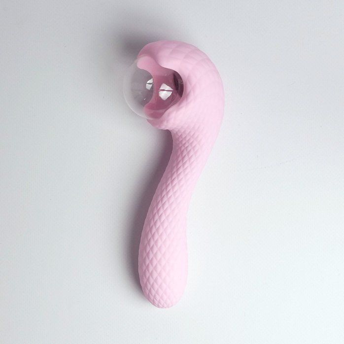 Розовый вибромассажёр с деликатными токами. Фотография 6.