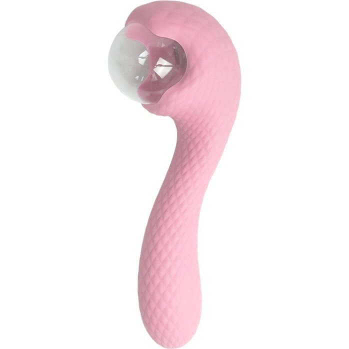 Розовый вибромассажёр с деликатными токами