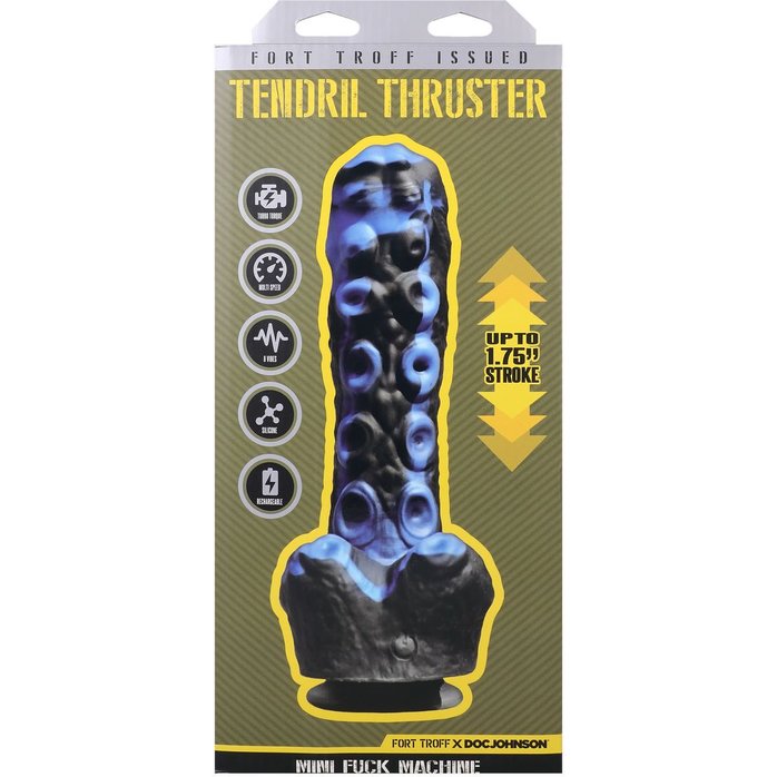 Черно-синяя мини-машина на присоске Tendril Thruster - 21,6 см. Фотография 11.