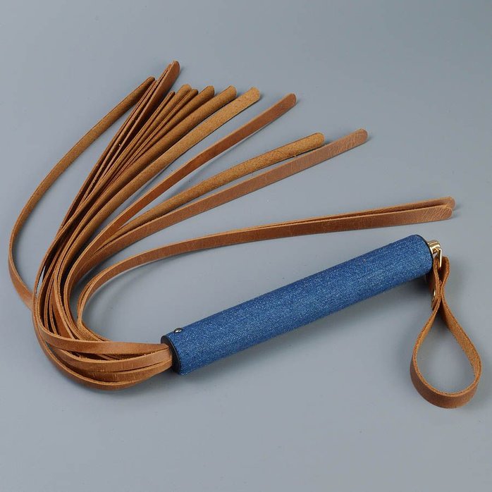 Плеть с джинсовой ручкой «Дикий Запад» - 60 см - BDSM accessories