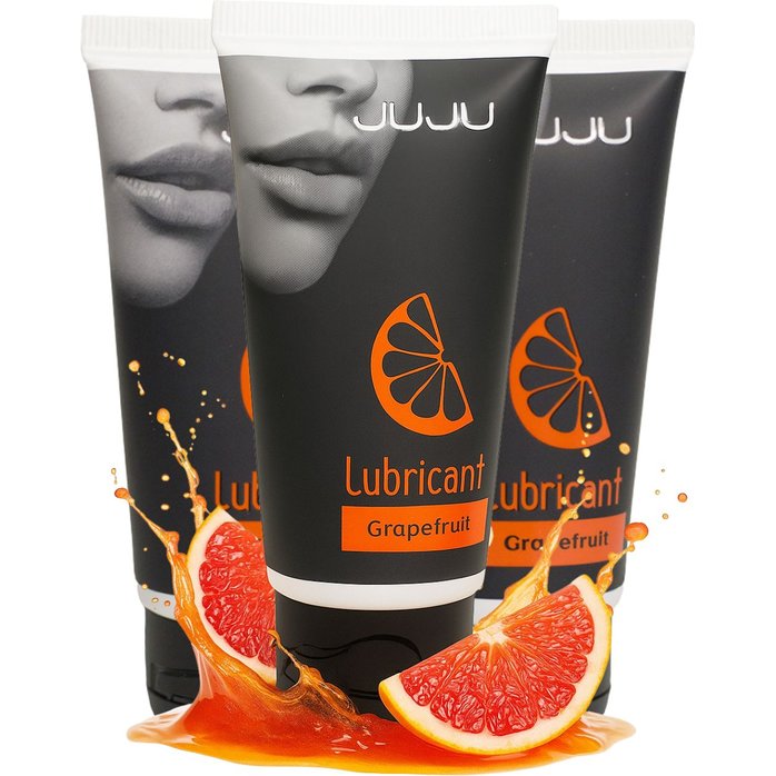 Набор из 3 съедобных лубрикантов JUJU со вкусом грейпфрута