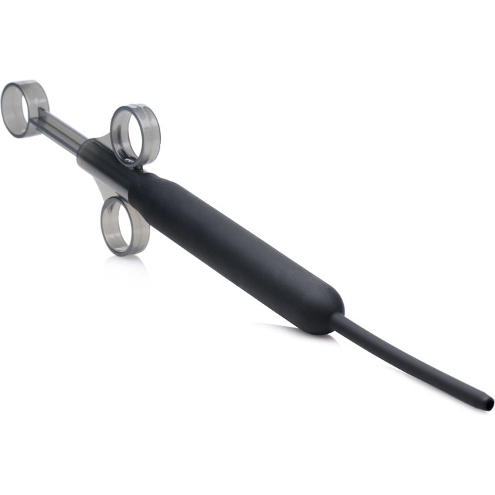 Черный шприц с тонким кончиком для введения геля Deep Shot Lubricant Launcher - CleanStream. Фотография 2.