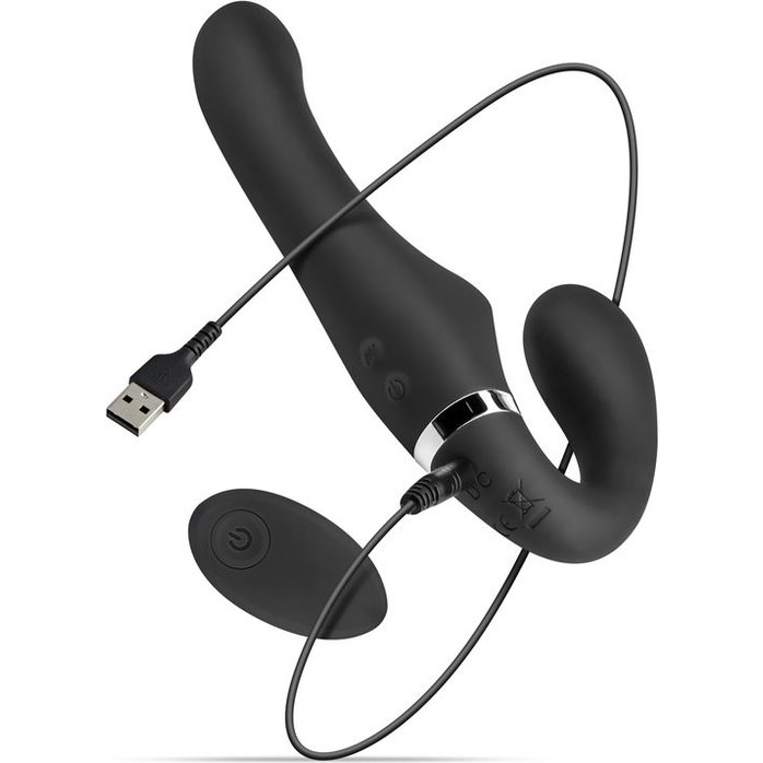 Черный безремневой вибрострапон Avery с пультом ДУ - No-Parts. Фотография 10.