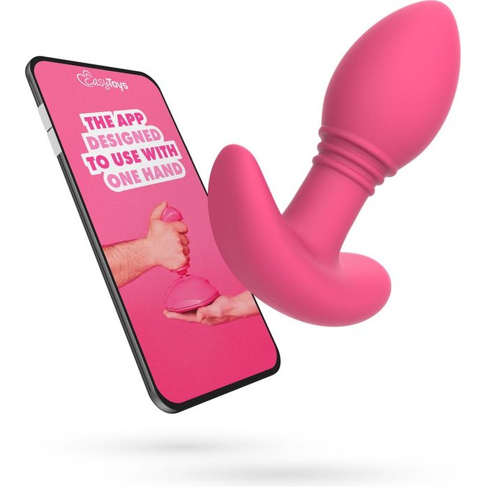 Розовая интерактивная вибропробка Axel - 10 см - EasyConnect. Фотография 9.