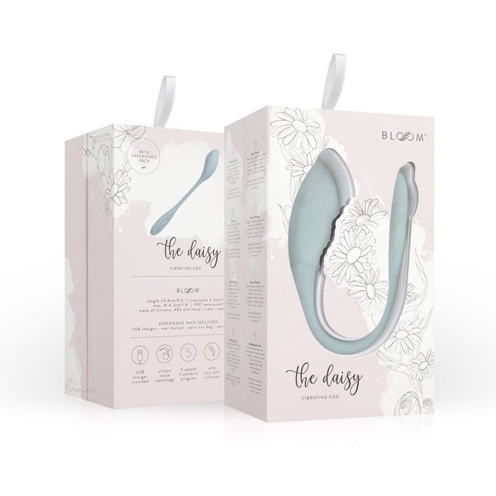 Голубое виброяйцо The Daisy - Bloom. Фотография 11.