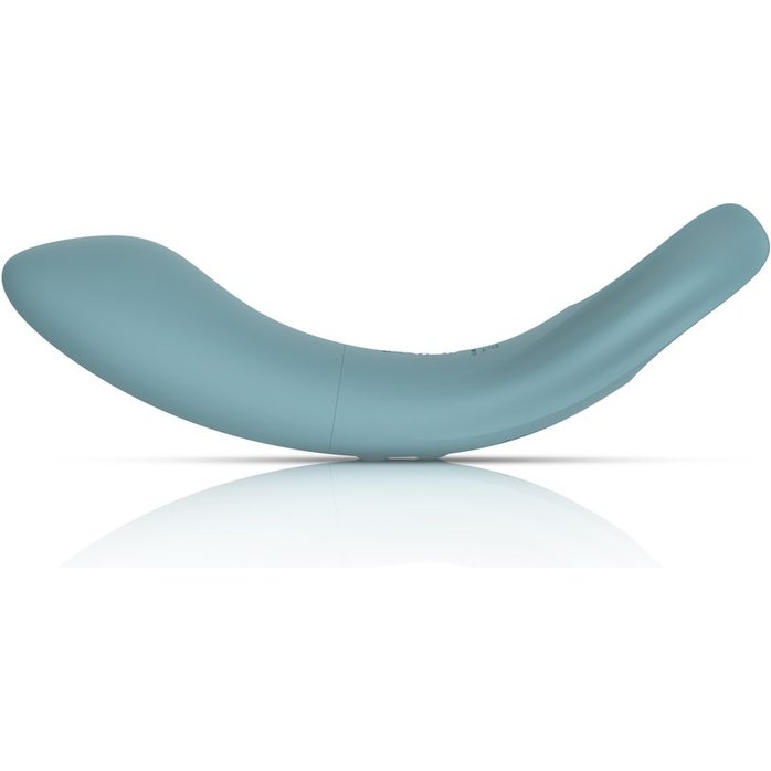 Голубой двусторонний вибромассажёр для пар The Peony - 19,2 см - Bloom. Фотография 4.