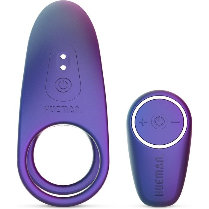 Фиолетовое эрекционное виброкольцо с клиторальной подушечкой Infinity Ignite - Hueman. Фотография 3.