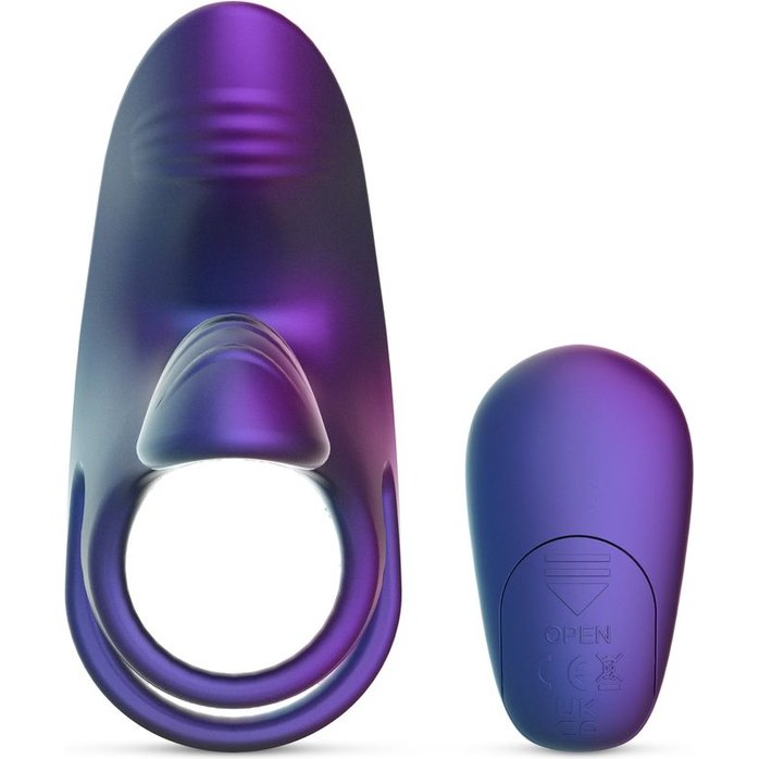 Фиолетовое эрекционное виброкольцо с клиторальной подушечкой Infinity Ignite - Hueman. Фотография 5.