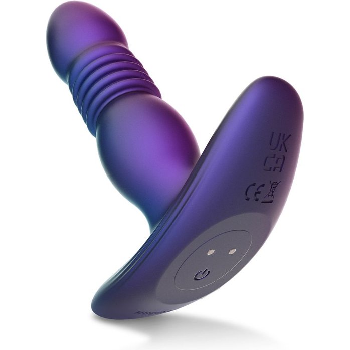 Фиолетовая анальная вибропробка с поступательными движениями Supernova - Hueman. Фотография 6.