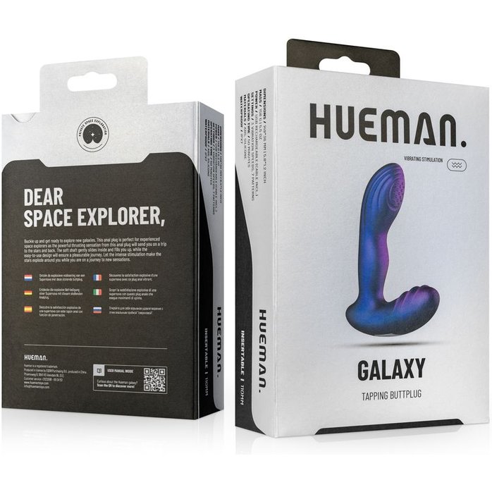 Фиолетовый вибромассажер простаты и промежности Galaxy - Hueman. Фотография 2.