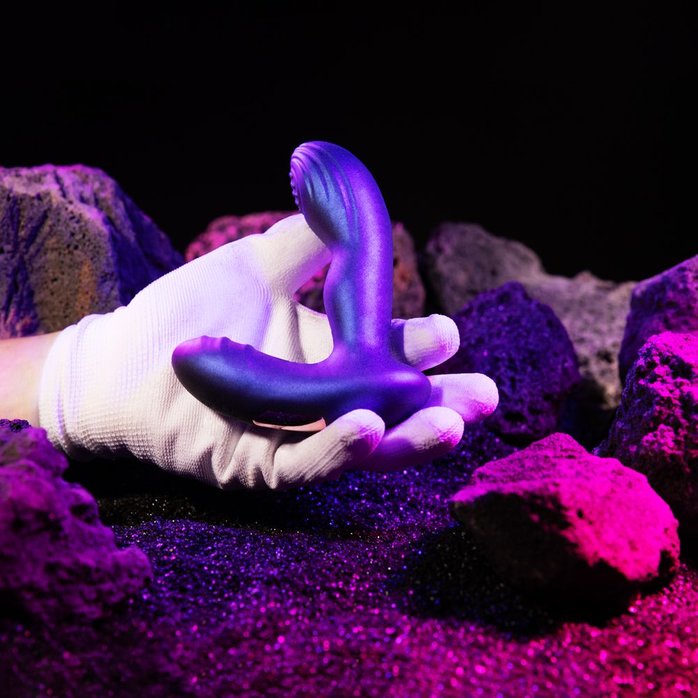 Фиолетовый вибромассажер простаты и промежности Galaxy - Hueman. Фотография 10.