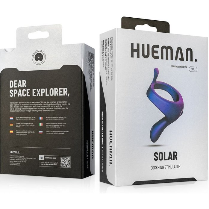 Фиолетовое эрекционное виброкольцо Solar - Hueman. Фотография 2.