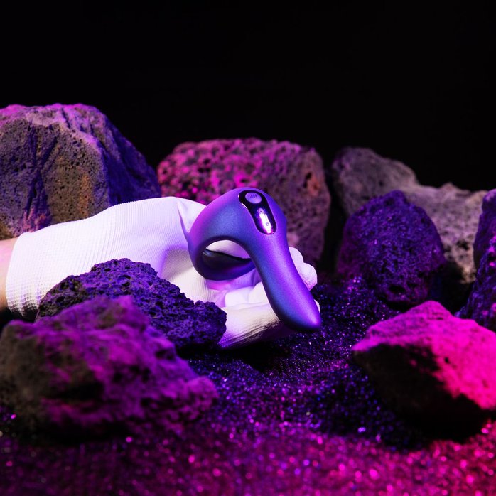 Фиолетовое эрекционное виброкольцо Solar - Hueman. Фотография 10.