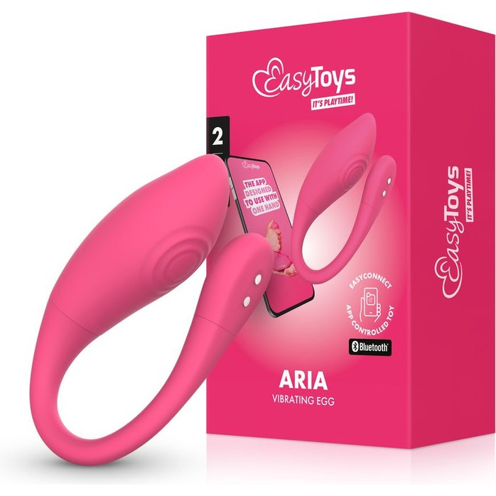 Розовое интерактивное виброяйцо Aria - EasyConnect