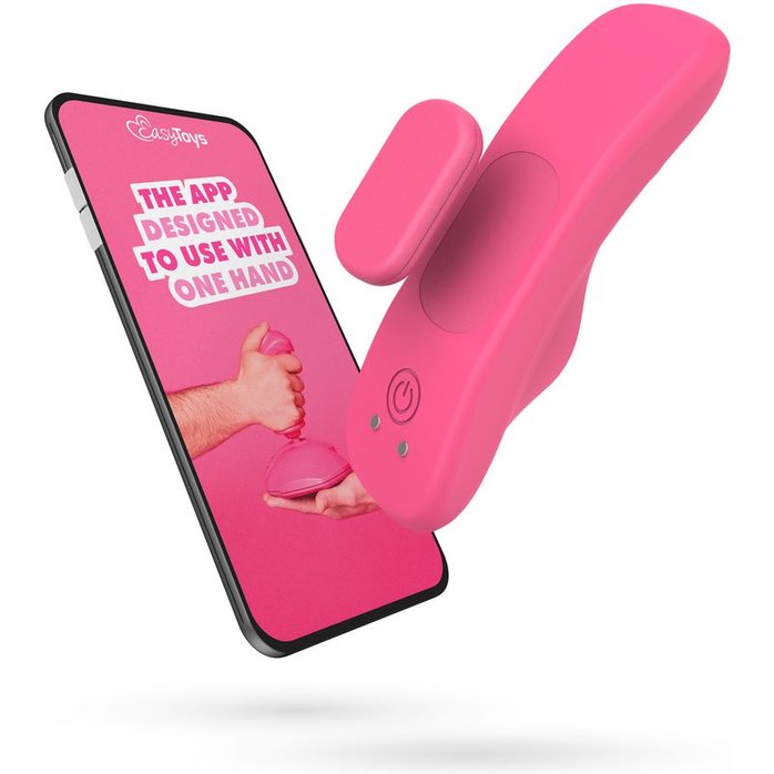 Розовый интерактивный вибростимулятор в трусики Zara - EasyConnect. Фотография 11.