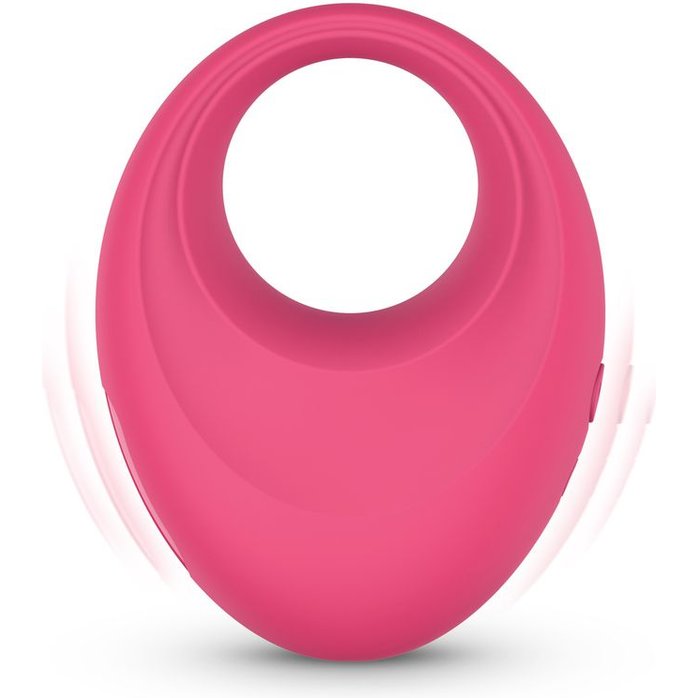 Розовое интерактивное эрекционное виброкольцо Leo - EasyConnect. Фотография 3.
