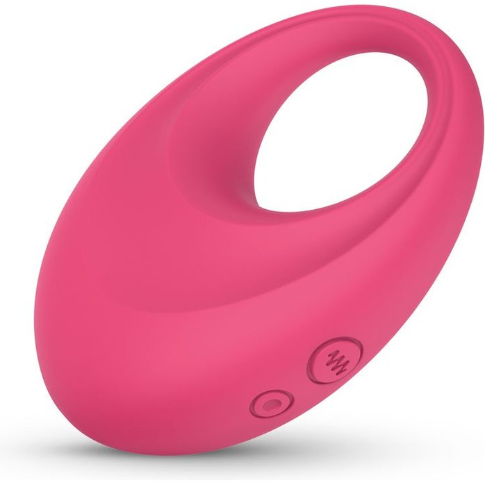 Розовое интерактивное эрекционное виброкольцо Leo - EasyConnect. Фотография 6.