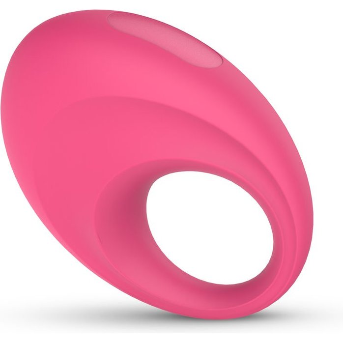Розовое интерактивное эрекционное виброкольцо Leo - EasyConnect. Фотография 7.