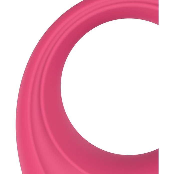 Розовое интерактивное эрекционное виброкольцо Leo - EasyConnect. Фотография 8.