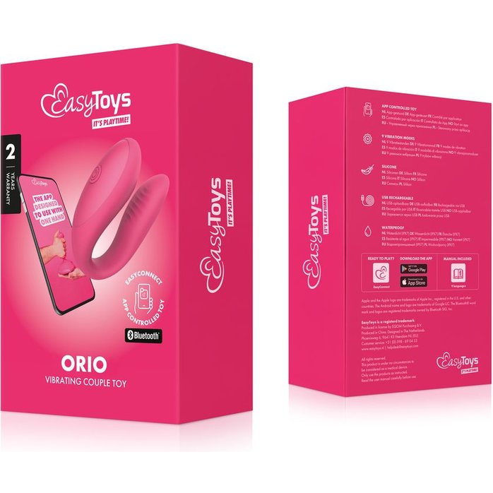 Розовый интерактивный вибростимулятор для пар Orio - EasyConnect. Фотография 12.