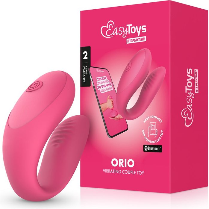 Розовый интерактивный вибростимулятор для пар Orio - EasyConnect