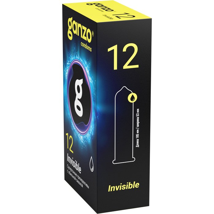 Супертонкие презервативы Ganzo Invisible - 12 шт. Фотография 4.